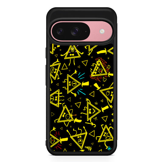 Bill Cipher Gravity Falls Doodle Google Pixel 9 Case | Google Pixel 9 Protective Rubber Case