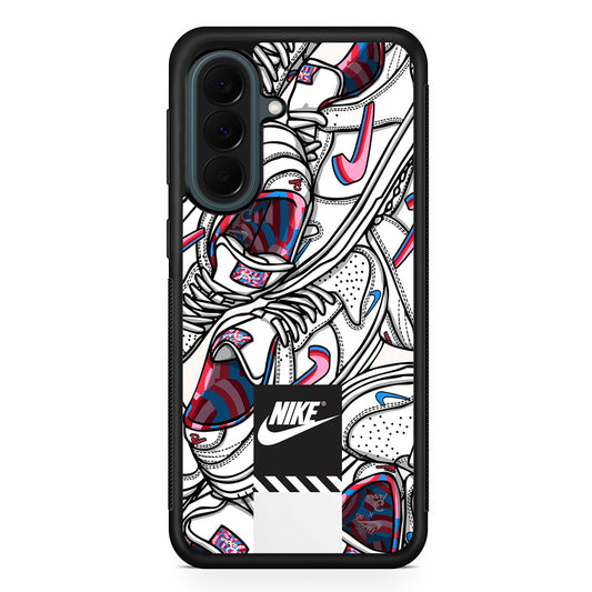 Nike Rainbow in White Cloud Samsung Galaxy A37 Case | Samsung Galaxy A37 Rubber Phone Case
