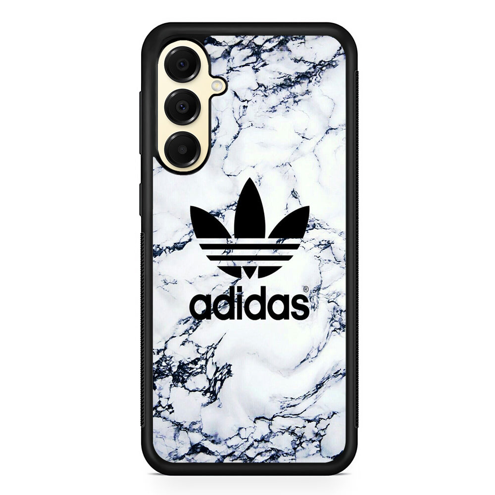 Adidas White Marble Samsung Galaxy A16 Case | Slim Rubber Case for Samsung Galaxy A16