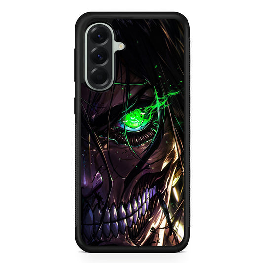 Attack on Titan Eren Face Samsung Galaxy A56 Case | Samsung Galaxy A56 Protective Rubber Case