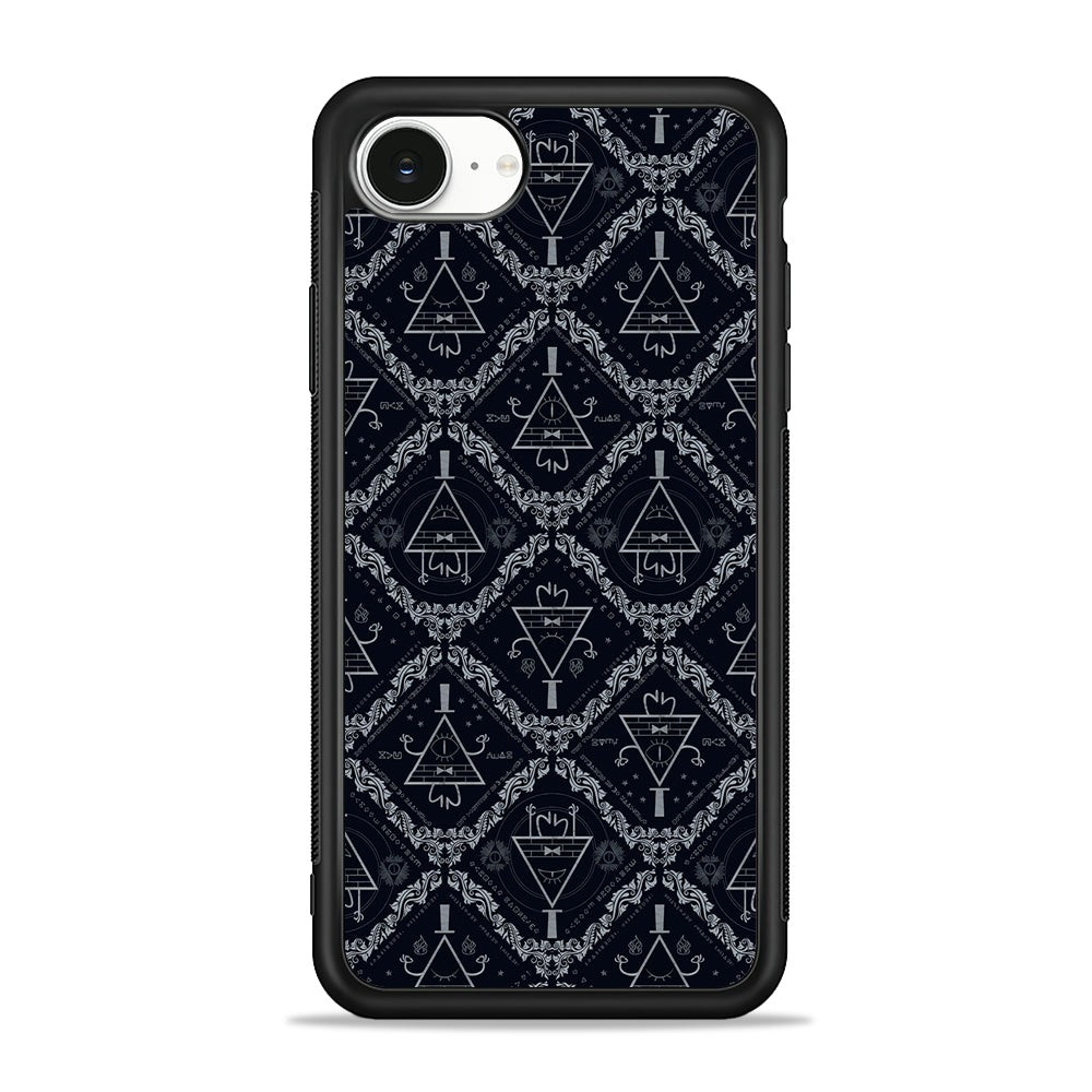 Bill Cipher Gravity Falls Pattern iPhone 16e Case | Protective Phone Cover