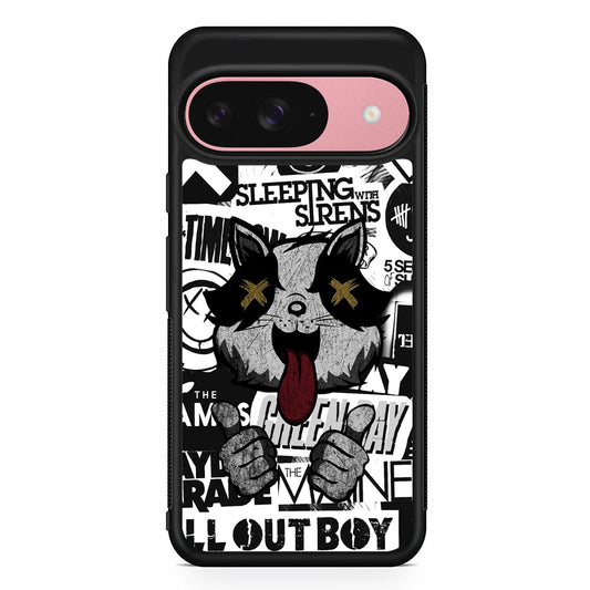 Rock Bands of Playlist Google Pixel 9 Case | Google Pixel 9 Protective Rubber Case