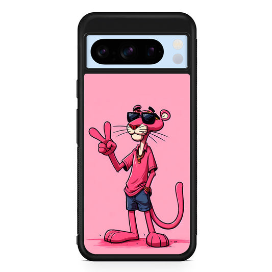 Pink Panther Wearing Glasses Google Pixel 8 Pro Case | Slim Rubber Case for Google Pixel 8 Pro