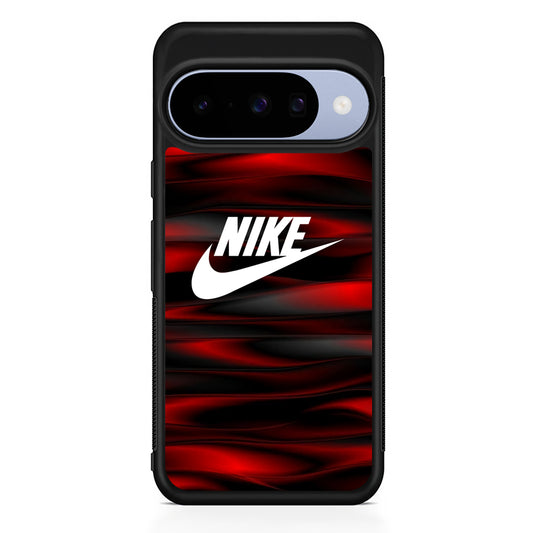 Nike Liquid Vabes Wave Red Google Pixel 10 Case | Google Pixel 10 Rubber Protective Case