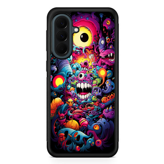 One Eyed Monster Doodle Art Samsung Galaxy A37 Case | Samsung Galaxy A37 Rubber Phone Case
