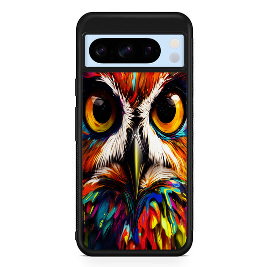Colorful Owl Face Google Pixel 8 Pro Case | Slim Rubber Case for Google Pixel 8 Pro