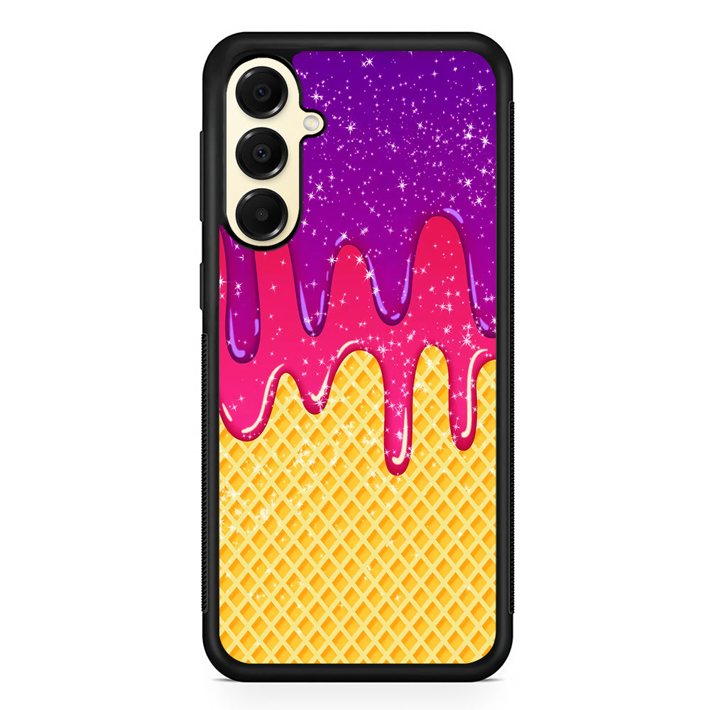 Melted Ice Cream and A Waffle Samsung Galaxy A16 Case | Slim Rubber Samsung Galaxy A16 Case