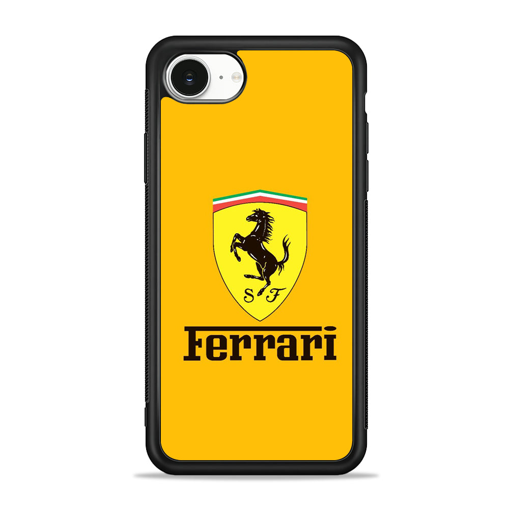 Ferrari Yellow Backdrop iPhone 16e Case - Slim Silicone Case