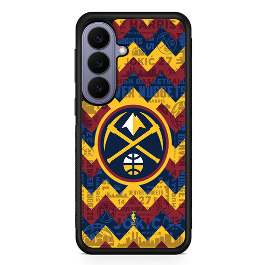 NBA Denver Nuggets Chevron Samsung Galaxy S26 Case | Durable Rubber Case for Samsung Galaxy S26