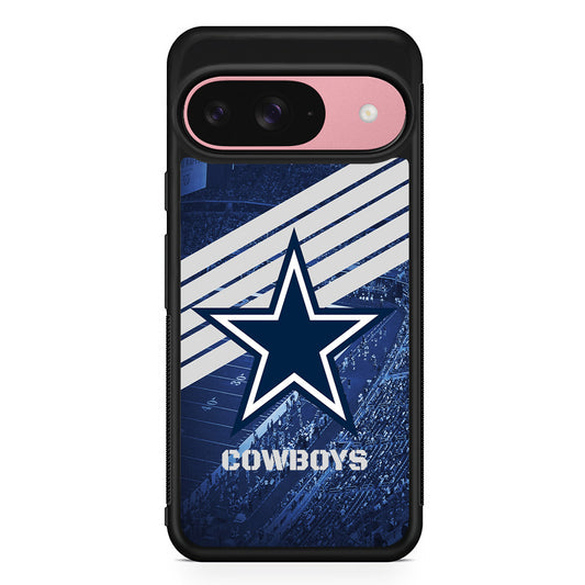 NFL Dallas Cowboys All Blue Stadium Google Pixel 9 Case | Google Pixel 9 Protective Rubber Case