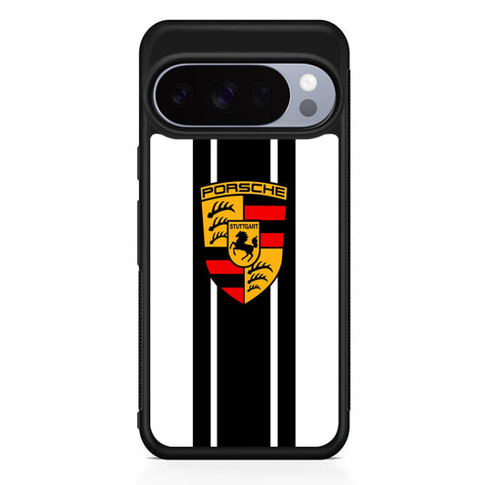 Porsche Stripe White Emblem Google Pixel 10 Pro Case | Protective Google Pixel 10 Pro Cover