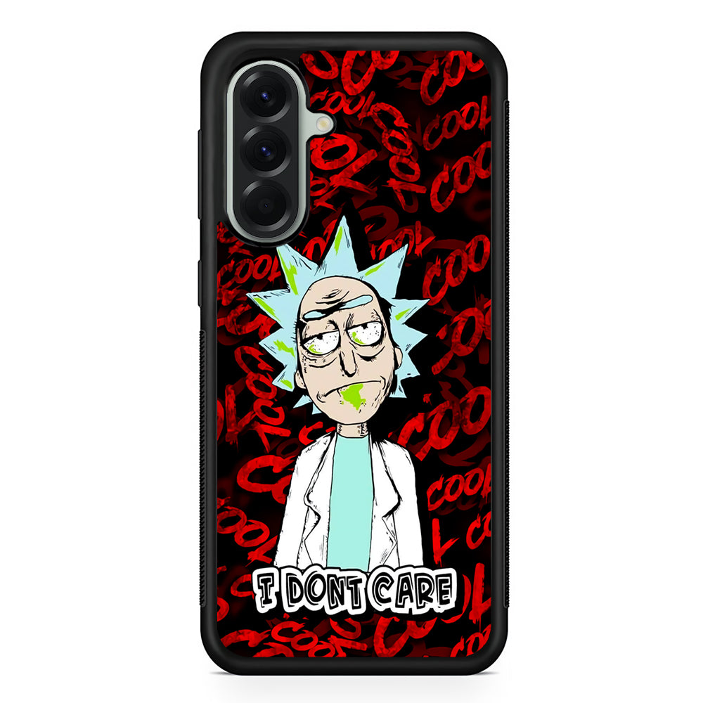 Dr Rick I Don't Care Samsung Galaxy A56 Case | Samsung Galaxy A56 Protective Rubber Case
