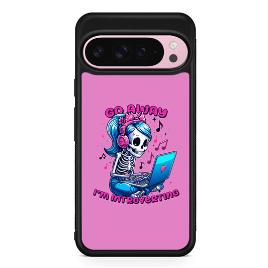 Skeleton Go Away I'm Introverting Google Pixel 9 Pro XL Case | Protective Cover