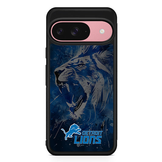 NFL Detroit Lions Roar Google Pixel 9 Case | Google Pixel 9 Protective Rubber Case
