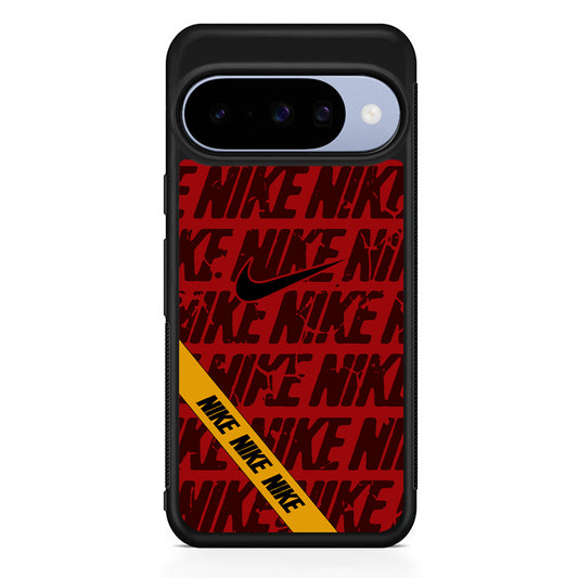 Nike Red From Lightning Google Pixel 10 Case | Google Pixel 10 Rubber Protective Case