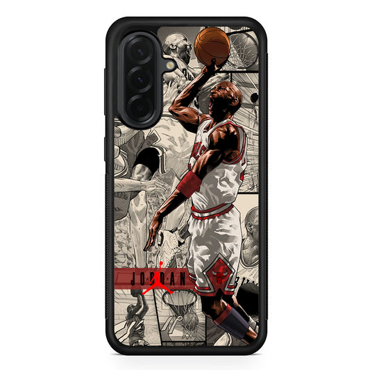 Air Jordan Unusual Jumping Man Samsung Galaxy A36 Case | Slim Samsung Galaxy A36 Protective Case