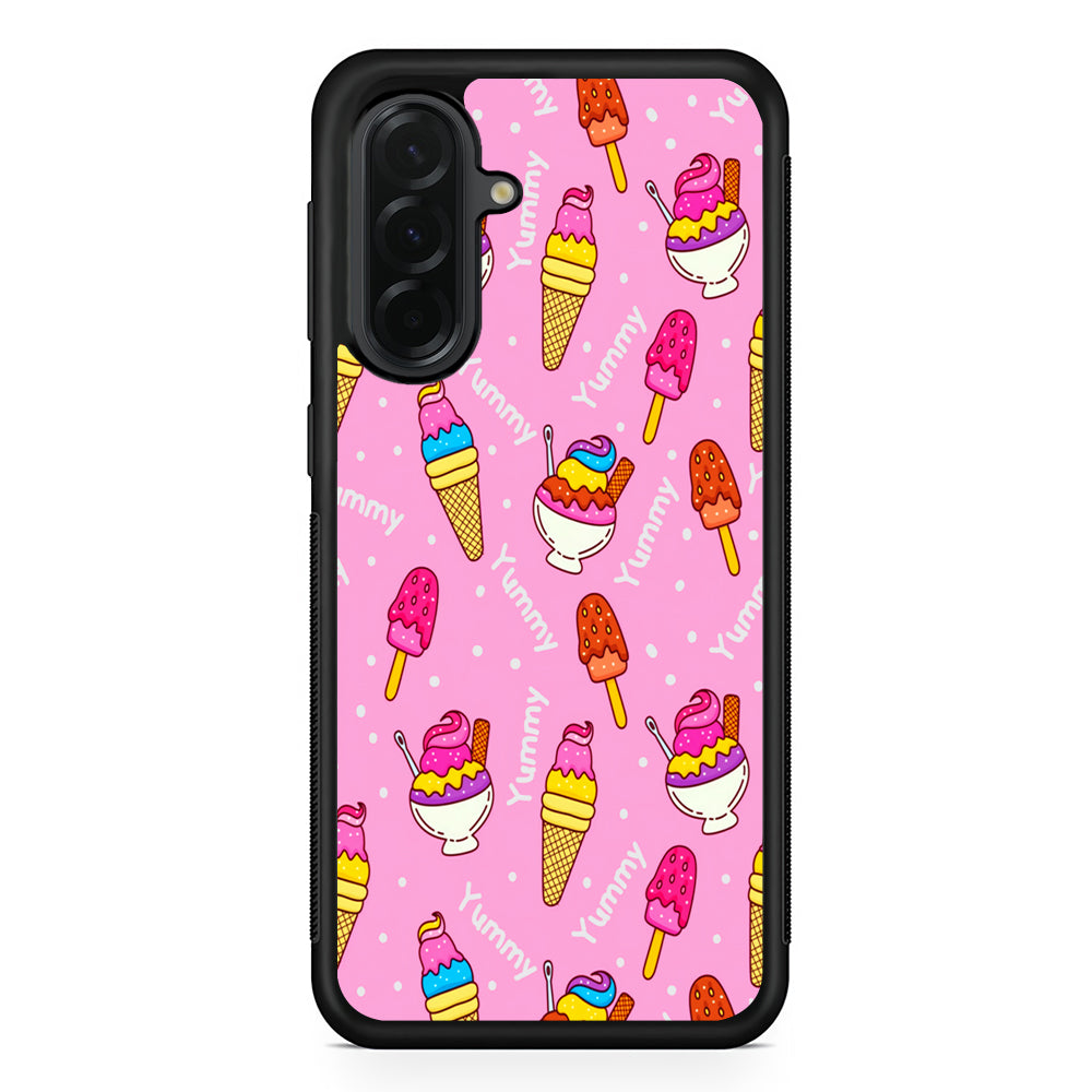 Ice Cream Doodle Yummy Samsung Galaxy A36 Case | Protective Rubber Cover