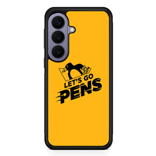 NHL Pittsburgh Penguins Let's Go Samsung Galaxy S26 Case | Durable Rubber Case for Samsung Galaxy S26