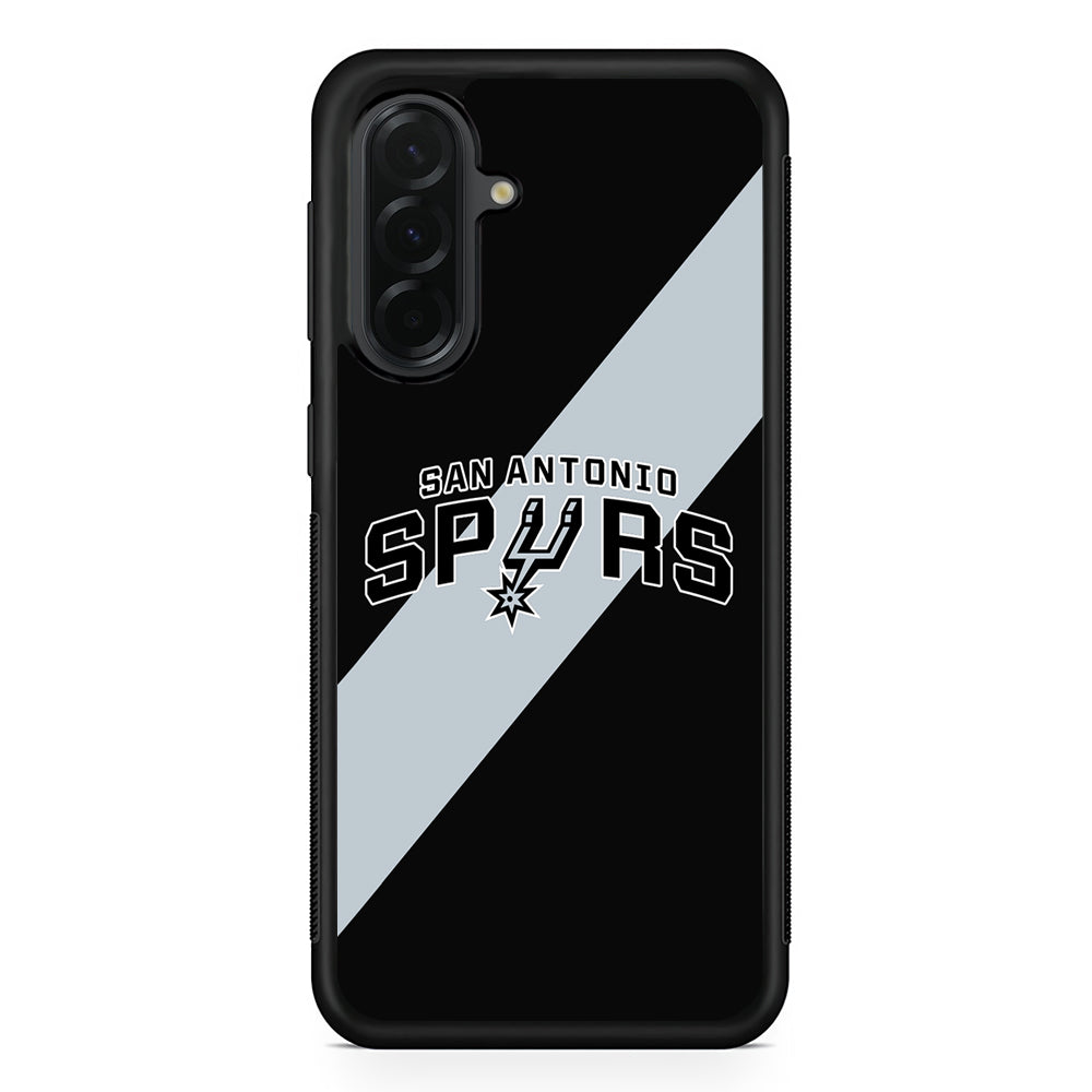 NBA San Antonio Spurs Stripe Samsung Galaxy A36 Case | Protective Rubber Cover