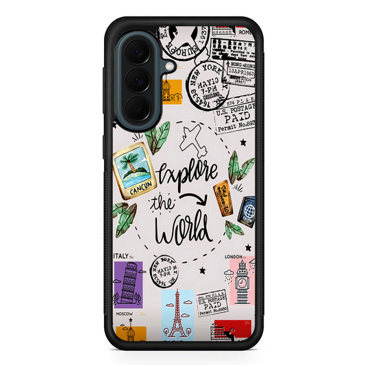 Explore The World Travel Samsung Galaxy A37 Case | Samsung Galaxy A37 Rubber Phone Case
