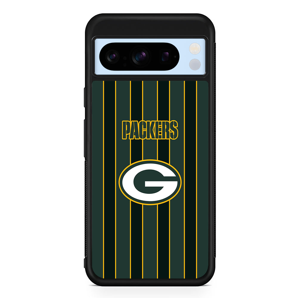 NFL Green Bay Packers Yellow Line Google Pixel 8 Pro Case | Slim Rubber Case for Google Pixel 8 Pro