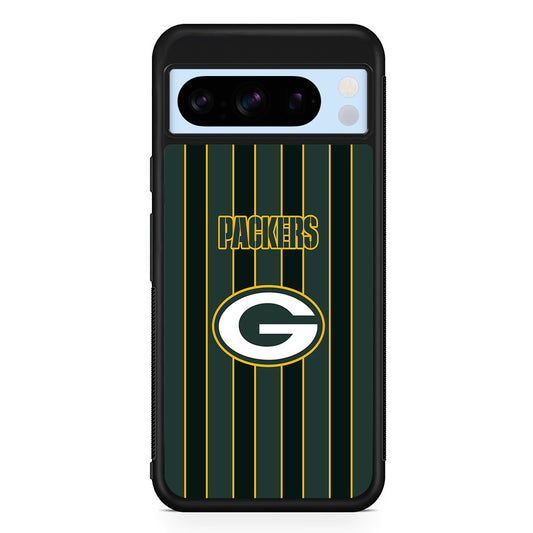 NFL Green Bay Packers Yellow Line Google Pixel 8 Pro Case | Slim Rubber Case for Google Pixel 8 Pro