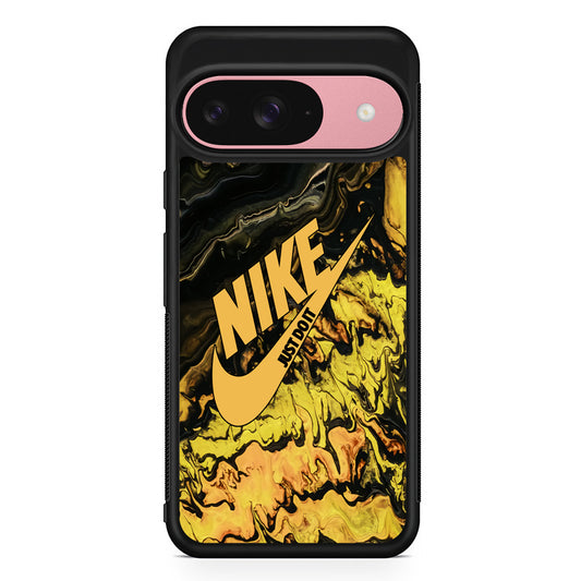 Nike Marble Yellow Liquid Google Pixel 9 Case | Durable Google Pixel 9 Cover