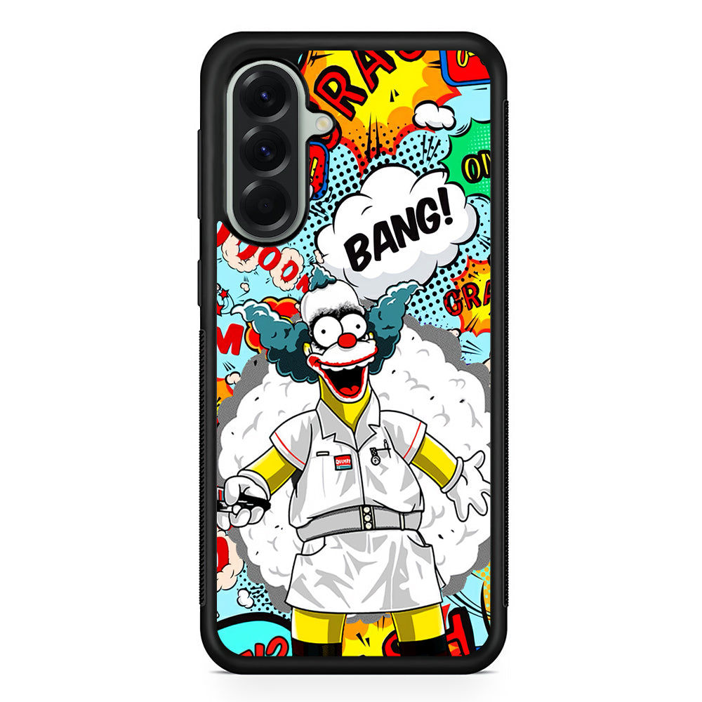 Homer Simpson Joker Bang Samsung Galaxy A56 Case | Samsung Galaxy A56 Protective Rubber Case
