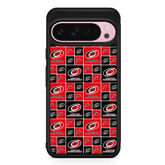 NHL Carolina Hurricanes Pattern Google Pixel 9 Pro XL Case | Protective Cover