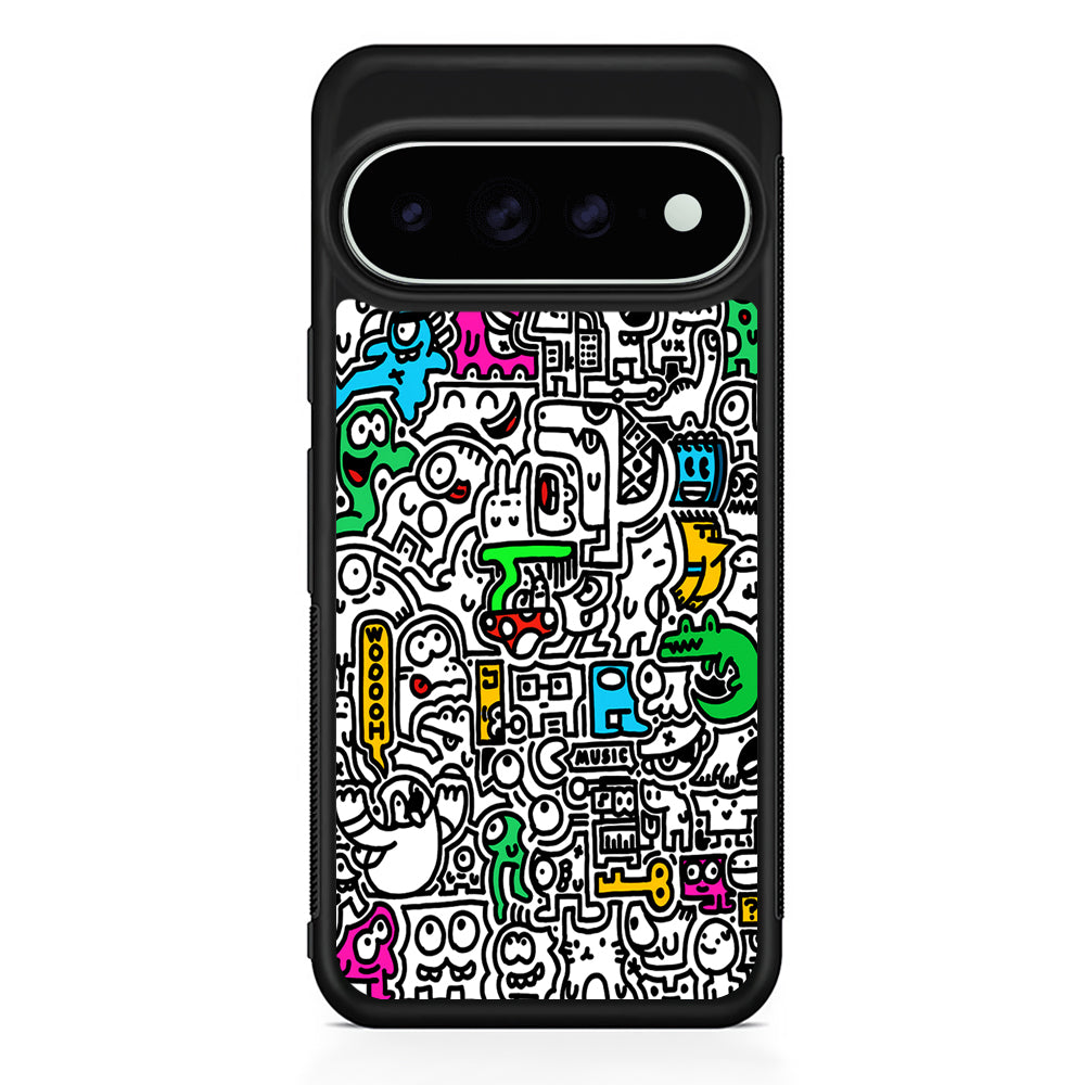 Graffiti Doodle Drawings Art Google Pixel 11 Pro XL Case - Custom Design Protective Case