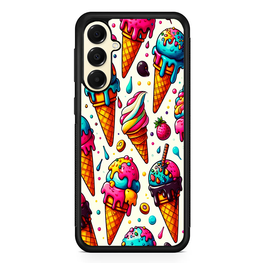 Ice Creams with Different Flavors Samsung Galaxy A16 Case | Slim Rubber Samsung Galaxy A16 Case