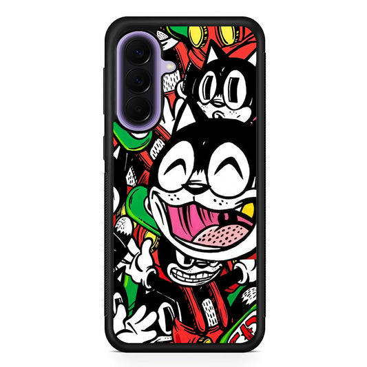 Kitty Club Party Samsung Galaxy A57 Case | Slim Samsung Galaxy A57 Rubber Case