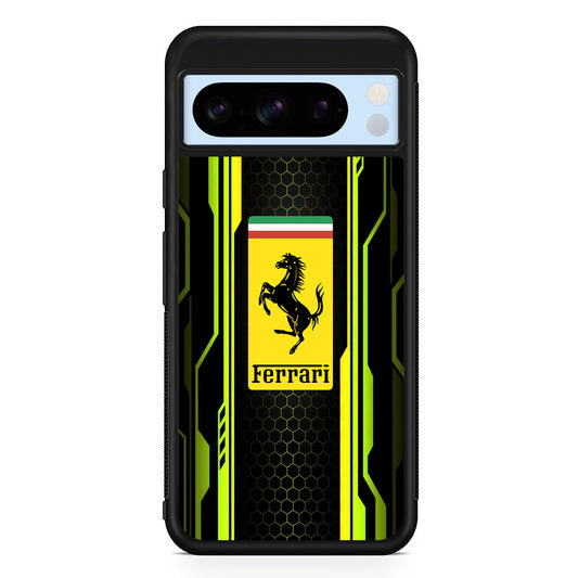 Ferrari Yellow System Line Google Pixel 8 Pro Case | Slim Protective Cover