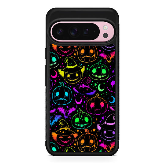 Halloween Pumpkins and Flying Bats Google Pixel 9 Pro XL Case | Protective Cover