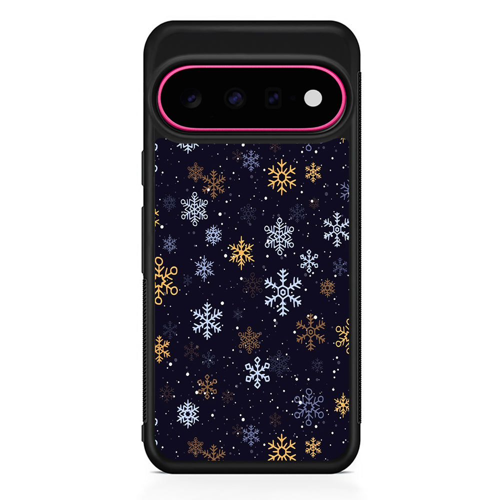 Dark Blue Yellow Winter Google Pixel 11 Case | Slim Shockproof Cover