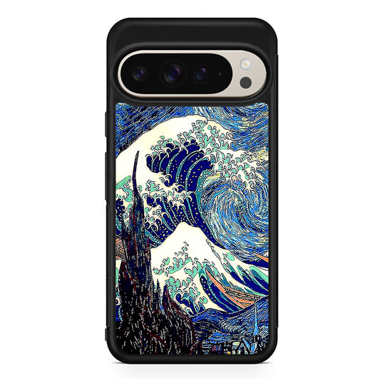 The Great Wave The Starry Night Google Pixel 9 Pro Case | Slim Protective Cover