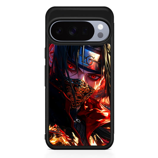 Itachi Uchiha Using a Mask Google Pixel 10 Pro Case | Slim Google Pixel 10 Pro Rubber Case
