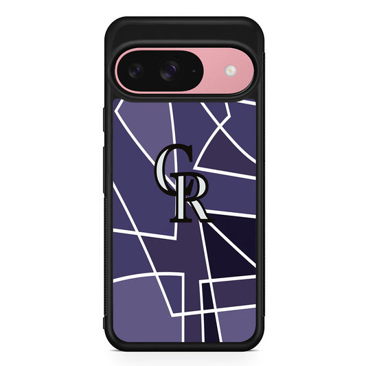 MLB Colorado Rockies Logo Google Pixel 9 Case | Google Pixel 9 Protective Rubber Case