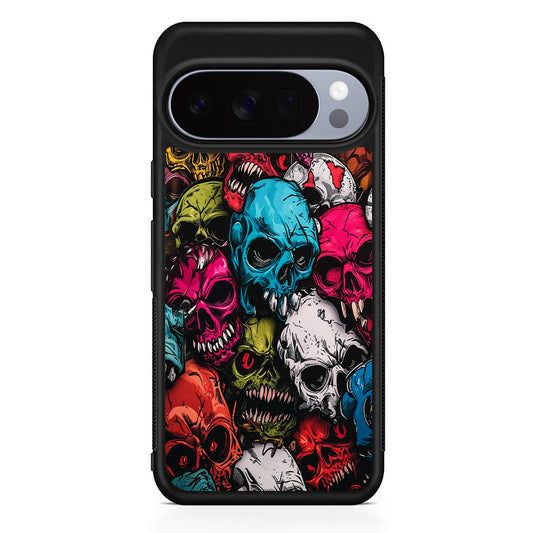 Skull Colorful Pattern Google Pixel 10 Pro Case | Slim Google Pixel 10 Pro Rubber Case