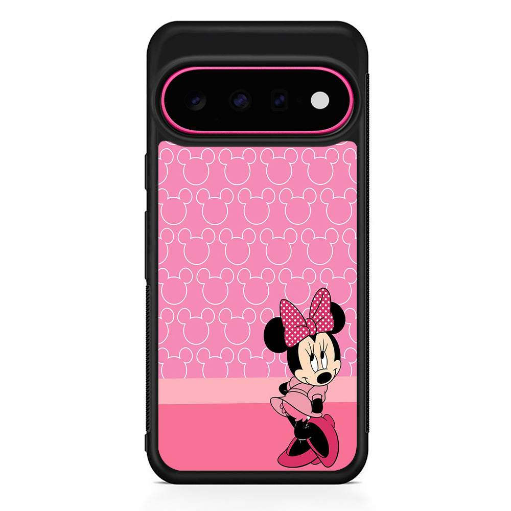 Minnie Mouse Pink Background Google Pixel 11 Case | Slim Shockproof Cover