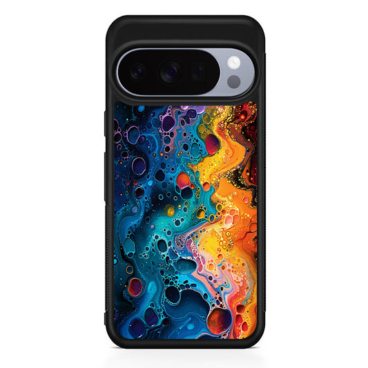 Colorful Painting with Lots of Bubbles Google Pixel 10 Pro Case | Slim Google Pixel 10 Pro Rubber Case