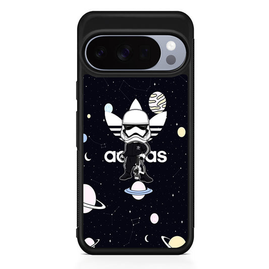 Adidas Stormtrooper Galaxy Google Pixel 10 Pro Case | Slim Google Pixel 10 Pro Rubber Case