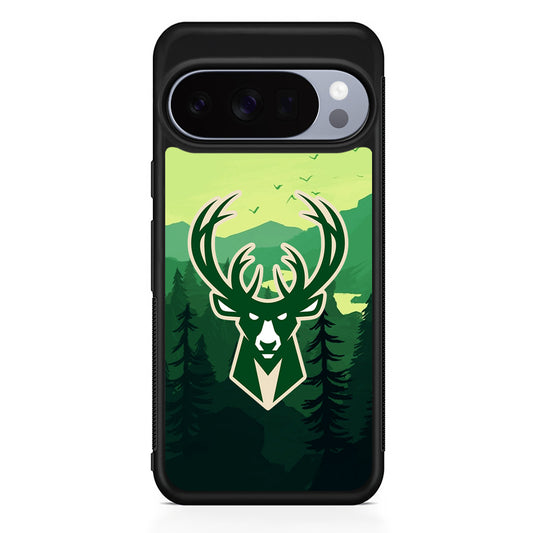NBA Milwaukee Bucks Forest Google Pixel 10 Pro Case | Slim Google Pixel 10 Pro Rubber Case
