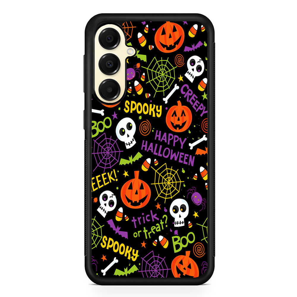 Happy Halloween Spooky Samsung Galaxy A16 Case | Slim Rubber Samsung Galaxy A16 Case