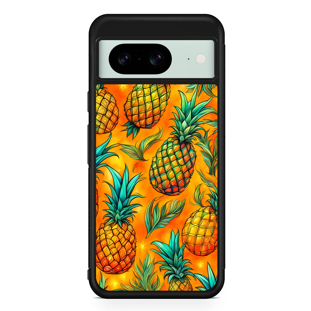 Pineapple Tropical Fruits Google Pixel 8 Case | Durable Protective Cover for Google Pixel 8