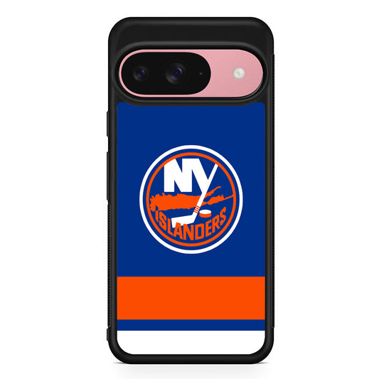NHL New York Islanders Jersey Google Pixel 9 Case | Google Pixel 9 Protective Rubber Case