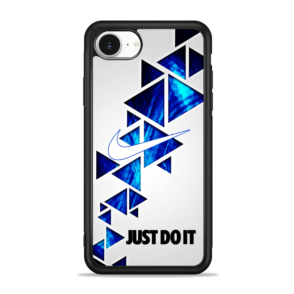 Nike Triangle Marble Just Do It iPhone 16e Case - Slim Silicone Case