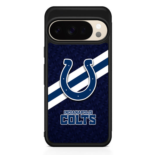 NFL Indianapolis Colts Stripe Google Pixel 10 Pro XL Case | Slim Google Pixel 10 Pro XL Protective Case