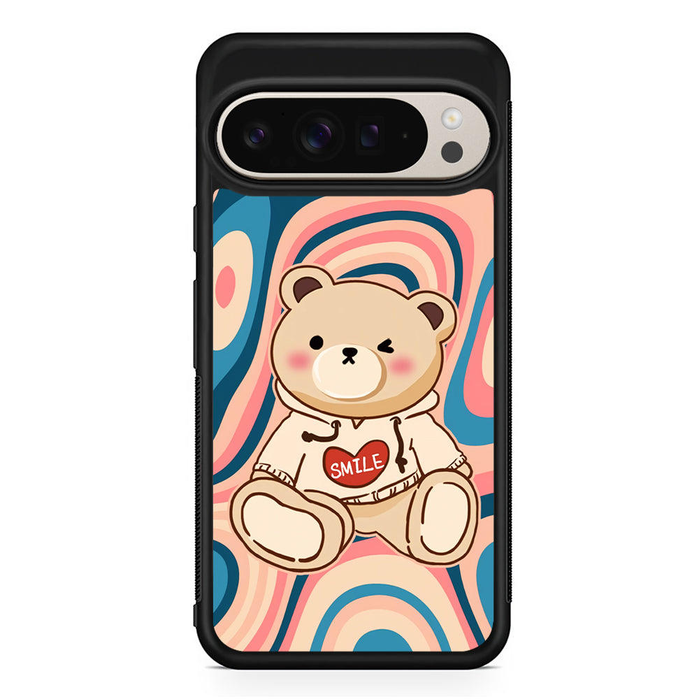 Cute Bear with Hoodie Google Pixel 9 Pro Case | Slim Protective Cover