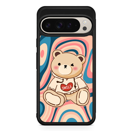 Cute Bear with Hoodie Google Pixel 9 Pro Case | Slim Protective Cover